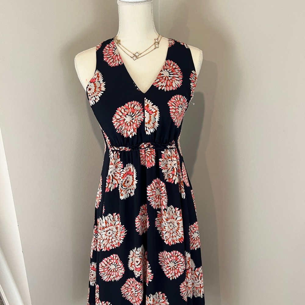 Ann Taylor Factory Women’s Size 2 Petite Dress Black and Pink Sundress